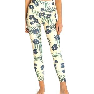 Olympus Floral Sunrise High Waisted Midi Leggings